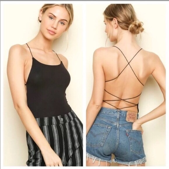 strappy back bodysuit